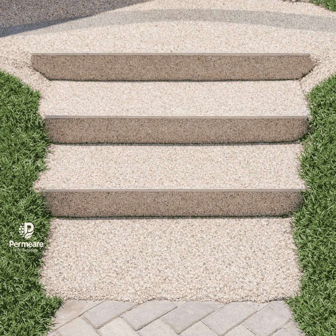 Escada com piso Permeare
