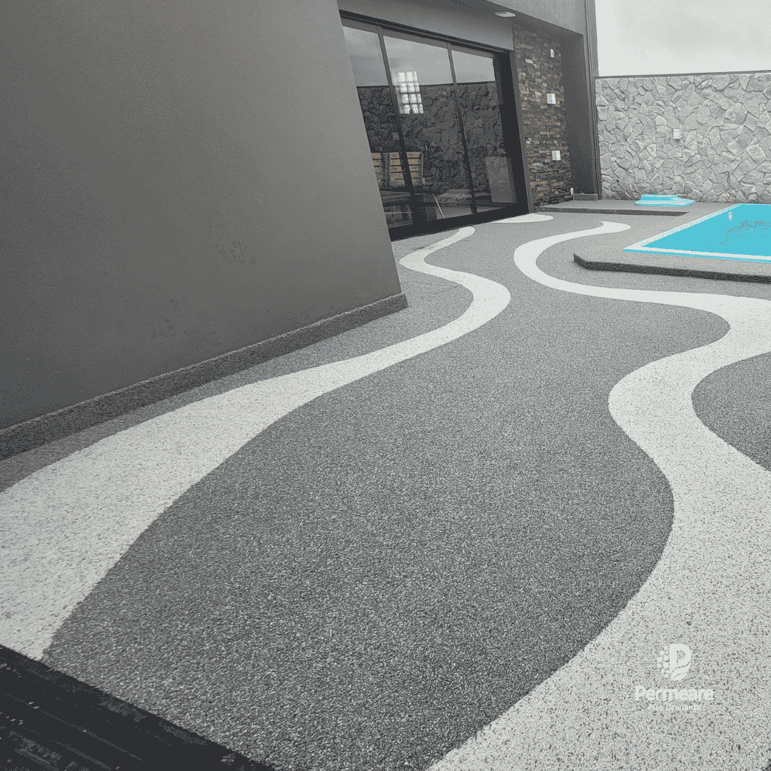 Ambiente com piso drenante Permeare